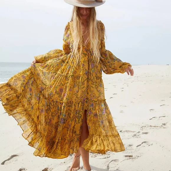 Free People | Dresses | Free People Printed Cassis Dress | Poshmark